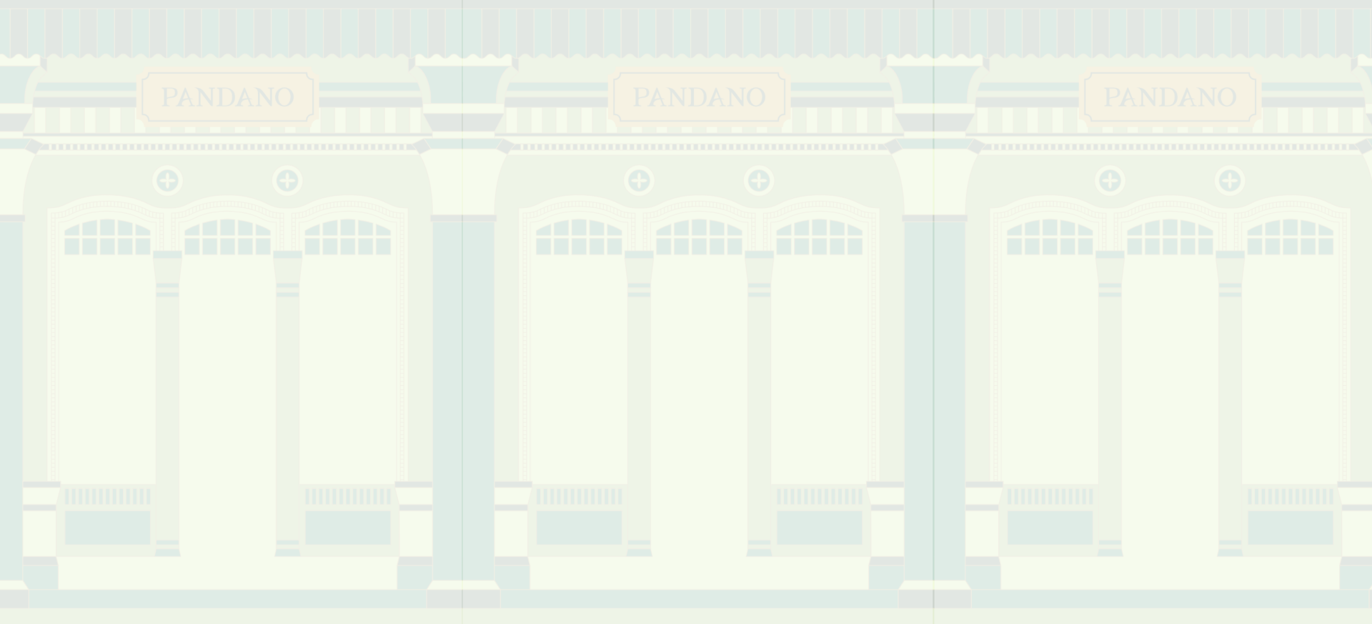 Light peranakan house patterns in the background.